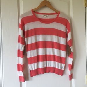 Forever 21 LS sweater striped with elbow patches S